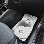 Sliver And White Yin Yang Print Front and Back Car Floor Mats