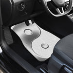 Sliver And White Yin Yang Print Front Car Floor Mats