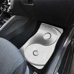 Sliver And White Yin Yang Print Front Car Floor Mats