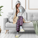 Sliver And White Yin Yang Print Hooded Blanket