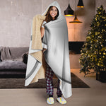 Sliver And White Yin Yang Print Hooded Blanket