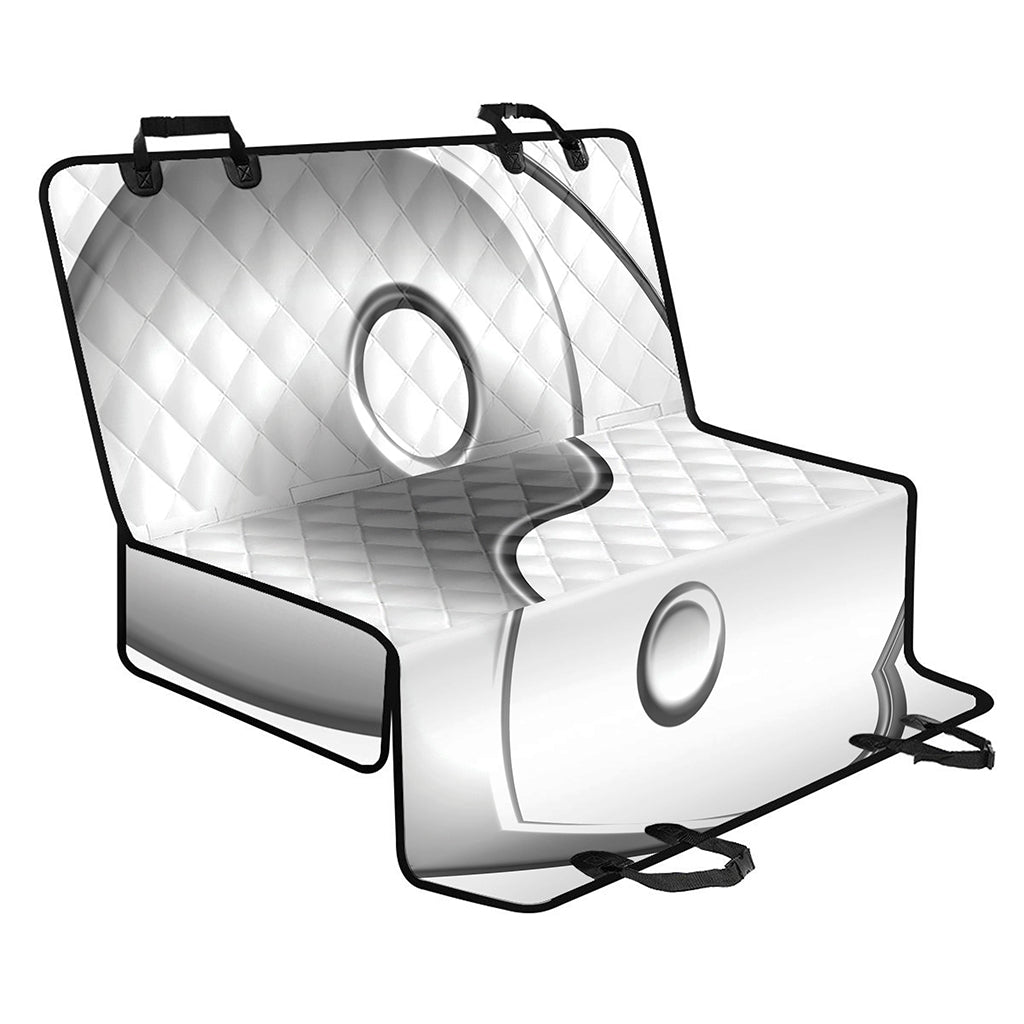 Sliver And White Yin Yang Print Pet Car Back Seat Cover