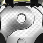 Sliver And White Yin Yang Print Pet Car Back Seat Cover
