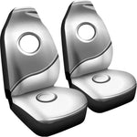 Sliver And White Yin Yang Print Universal Fit Car Seat Covers