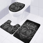 Sliver Spiritual Owl Print 3 Piece Bath Mat Set