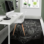 Sliver Spiritual Owl Print Area Rug