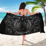 Sliver Spiritual Owl Print Beach Sarong Wrap