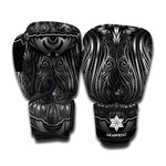 Sliver Spiritual Owl Print Boxing Gloves