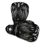 Sliver Spiritual Owl Print Boxing Gloves