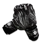 Sliver Spiritual Owl Print Boxing Gloves