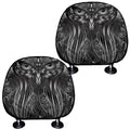 Sliver Spiritual Owl Print Car Headrest Covers