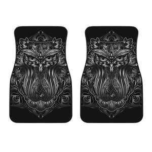 Sliver Spiritual Owl Print Front Car Floor Mats