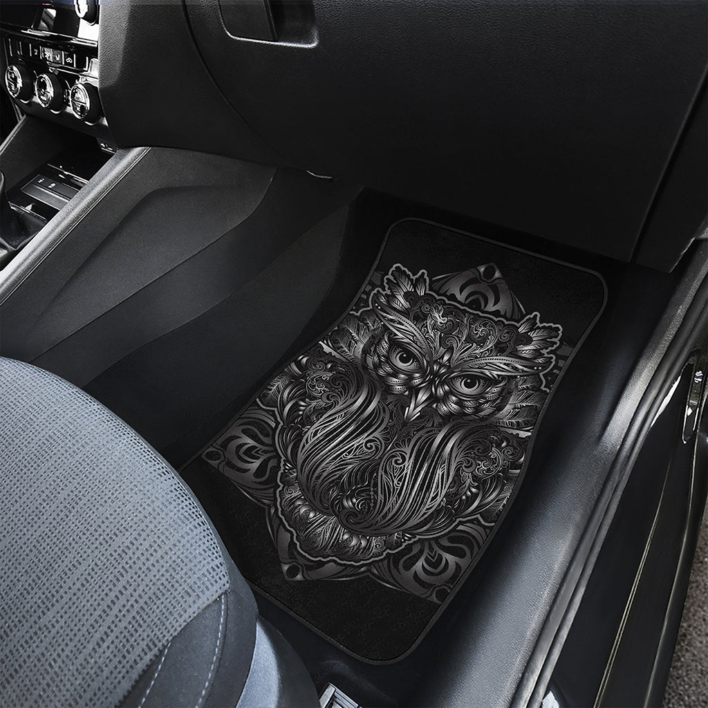 Sliver Spiritual Owl Print Front Car Floor Mats