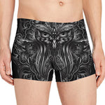 Sliver Spiritual Owl Print Men's Boxer Briefs