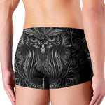 Sliver Spiritual Owl Print Men's Boxer Briefs