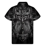 Sliver Spiritual Owl Print Men's Short Sleeve Shirt