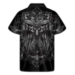 Sliver Spiritual Owl Print Men's Short Sleeve Shirt