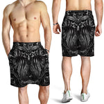 Sliver Spiritual Owl Print Men's Shorts