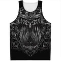 Sliver Spiritual Owl Print Men's Tank Top