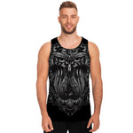 Sliver Spiritual Owl Print Men's Tank Top