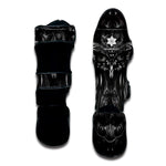Sliver Spiritual Owl Print Muay Thai Shin Guard
