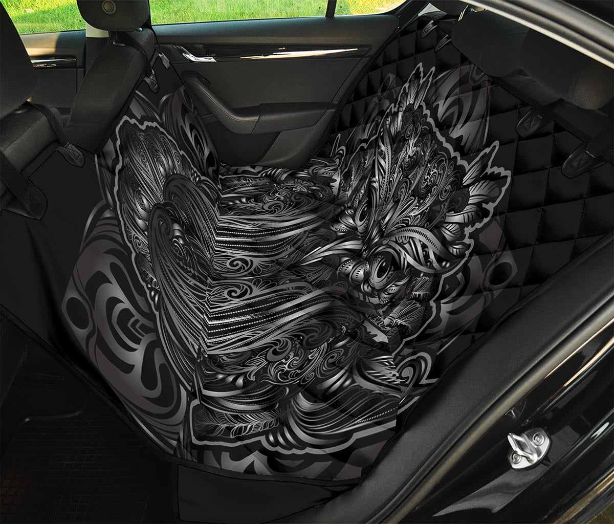 Sliver Spiritual Owl Print Pet Car Back Seat Cover