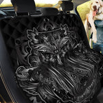 Sliver Spiritual Owl Print Pet Car Back Seat Cover