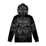 Sliver Spiritual Owl Print Pullover Hoodie