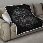 Sliver Spiritual Owl Print Quilt