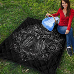 Sliver Spiritual Owl Print Quilt