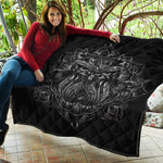 Sliver Spiritual Owl Print Quilt