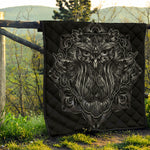 Sliver Spiritual Owl Print Quilt