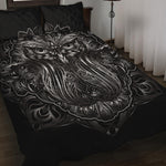 Sliver Spiritual Owl Print Quilt Bed Set