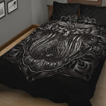 Sliver Spiritual Owl Print Quilt Bed Set