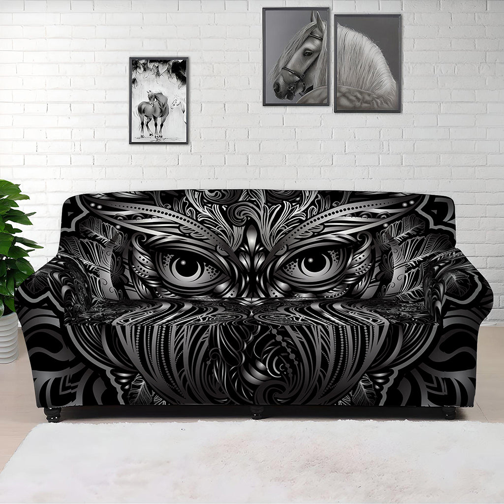 Sliver Spiritual Owl Print Sofa Cover