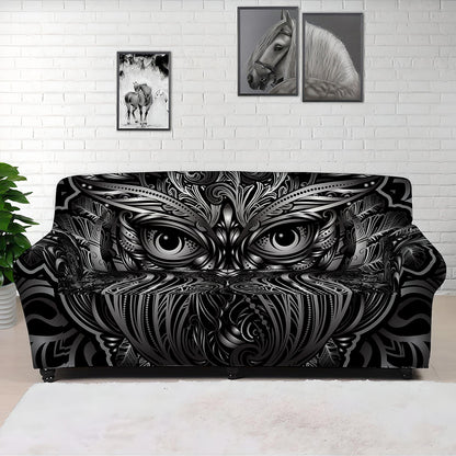 Sliver Spiritual Owl Print Sofa Cover