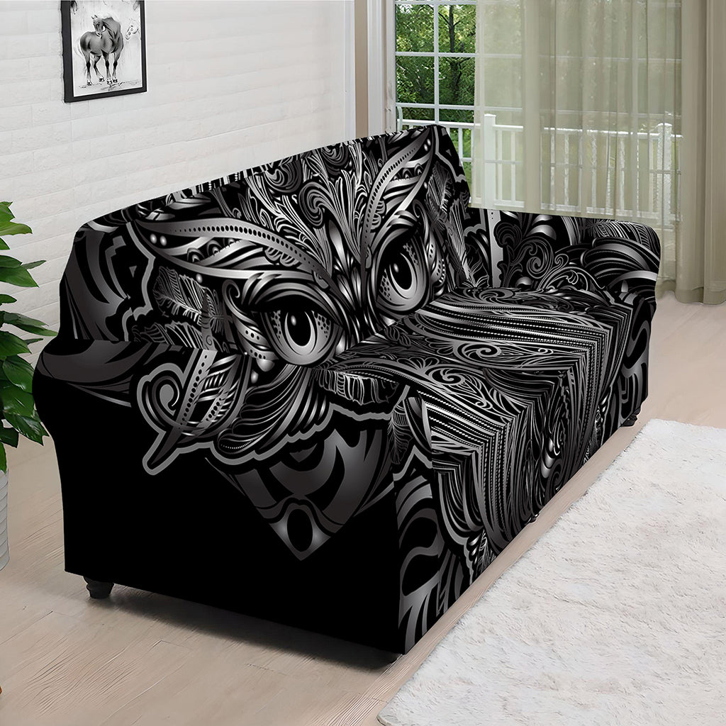 Sliver Spiritual Owl Print Sofa Cover