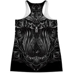 Sliver Spiritual Owl Print Women's Racerback Tank Top