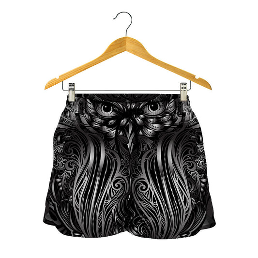 Sliver Spiritual Owl Print Women's Shorts