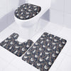 Sloth Family Pattern Print 3 Piece Bath Mat Set