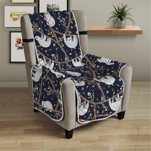 Sloth Family Pattern Print Armchair Protector