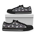 Sloth Family Pattern Print Black Low Top Sneakers