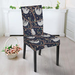 Sloth Family Pattern Print Dining Chair Slipcover