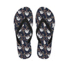 Sloth Family Pattern Print Flip Flops