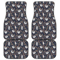 Sloth Family Pattern Print Front and Back Car Floor Mats
