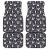 Sloth Family Pattern Print Front and Back Car Floor Mats