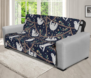 Sloth Family Pattern Print Futon Protector