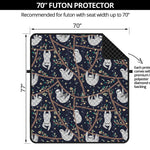 Sloth Family Pattern Print Futon Protector