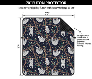 Sloth Family Pattern Print Futon Protector