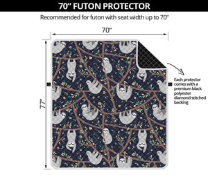 Sloth Family Pattern Print Futon Protector